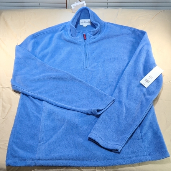 Saddlebred Jackets & Blazers - Saddlebred Light Blue Fleece Pullover